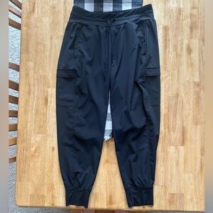 CALIA by Carrie Underwood Black Track Pants with Elastic Waistband and Cuffs